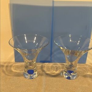 Blue Glass Drinkware Set